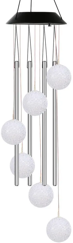 Fresh Fab Finds Solar Wind Chime Lights 7 Color Changing Hanging Decorative Lamp IP55 - Gray - One size Fresh Fab Finds Solar Wind Chime Lights 7 Color Changing Hanging Decorative Lamp IP55 - Gray - One size