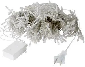 Fresh Fab Finds 3M 300 LED Curtain String Fairy Lights IP44 w/ Remote for Party Decor - White - One size