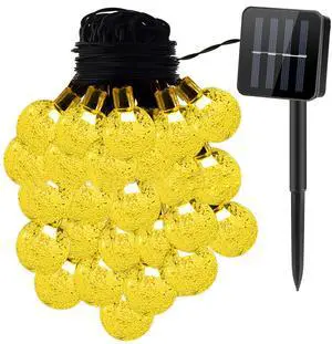 Fresh Fab Finds Globe Solar String Lights 30 LED Balls w/ 8 Modes IP65 Stake Lamp - Black - One size Fresh Fab Finds Globe Solar String Lights 30 LED Balls w/ 8 Modes IP65 Stake Lamp - Black - One size