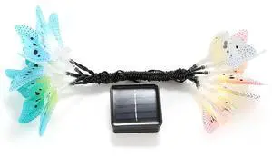 Fresh Fab Finds 2 Pack Solar Butterfly String Lights 12 LEDs IP44 Multi-Color Outdoor Decor - Multi - One size Fresh Fab Finds 2 Pack Solar Butterfly String Lights 12 LEDs IP44 Multi-Color Outdoor Decor - Multi - One size