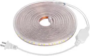 Fresh Fab Finds 32.8ft LED Strip Light 110V IP65 Dimmable 2500LM SMD 5050 Rope Light - White - 10M Fresh Fab Finds 32.8ft LED Strip Light 110V IP65 Dimmable 2500LM SMD 5050 Rope Light - White - 10M