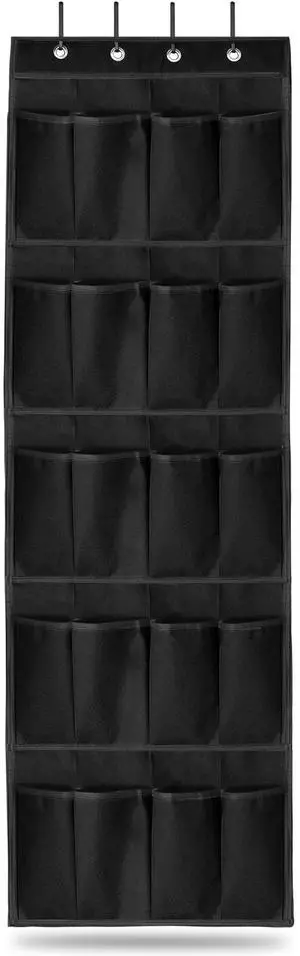 Fresh Fab Finds Over-the-Door 20-Pocket Shoe Rack Hanging Storage Shelf Organizer - Black - One size Fresh Fab Finds Over-the-Door 20-Pocket Shoe Rack Hanging Storage Shelf Organizer - Black - One size