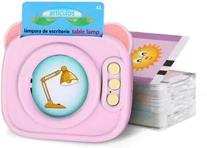 Fresh Fab Finds Bilingual 224 Words Flash Cards, Spanish & English, Rechargeable - Pink - One Size