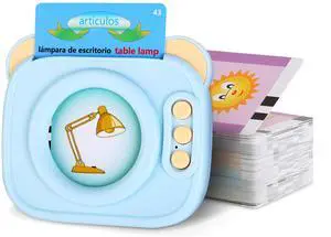 Fresh Fab Finds Bilingual 224 Words Flash Cards, Spanish & English, Rechargeable - Blue - One Size