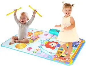 Fresh Fab Finds Baby Musical Mat with 55 Sounds, Piano & Drum Features, Ages 12 - Princess - One Size