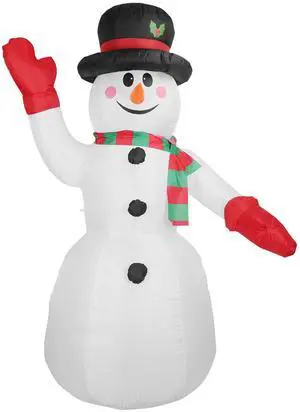 Fresh Fab Finds 7.9FT Inflatable Giant Snowman Christmas Yard Decor with LED Lights - Multi - One size Fresh Fab Finds 7.9FT Inflatable Giant Snowman Christmas Yard Decor with LED Lights - Multi - One size