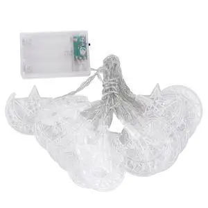 Fresh Fab Finds Ramadan Star Moon Waterproof String Lights 2 Modes Battery Powered - Warm White - One size