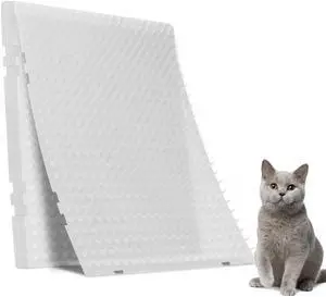 Fresh Fab Finds 16Pcs Cat Deterrent Mats with Spikes 22x1FT Area Indoor Outdoor Use - White - One size