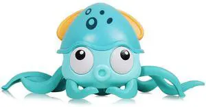Fresh Fab Finds Rechargeable Crawling Octopus Baby Toy with Music LED & Obstacle Avoidance - Green - One size Fresh Fab Finds Rechargeable Crawling Octopus Baby Toy with Music LED & Obstacle Avoidance - Green - One size
