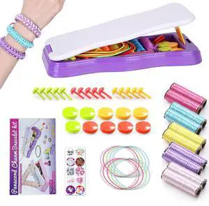 Fresh Fab Finds DIY Bracelet Making Kit Arts & Crafts Gift for Girls Age 612 - Purple - One size