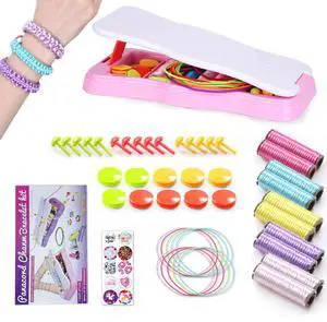 Fresh Fab Finds DIY Bracelet Making Kit Arts & Crafts Gift for Girls Age 612 - Pink - One size