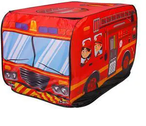 Fresh Fab Finds Foldable Pop-Up Fire Truck Tent w/ Carry Bag - Red - One size Fresh Fab Finds Foldable Pop-Up Fire Truck Tent w/ Carry Bag - Red - One size