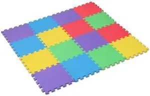 Fresh Fab Finds 16Pcs Interlocking Puzzle Floor Play Mat for Toddlers - Multi - One size