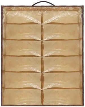 Fresh Fab Finds 12-Cell Underbed Shoe Organizer Box w/ Clear Cover & Zipper - Brown - One size Fresh Fab Finds 12-Cell Underbed Shoe Organizer Box w/ Clear Cover & Zipper - Brown - One size