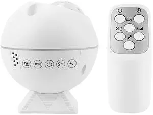 Fresh Fab Finds LED Star Projector Galaxy Night Light w/ Remote Moon Nebula - White - One size