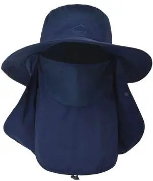 Fresh Fab Finds Fishing Bucket Hat w/ Removable Neck & Face Cover - Blue - One size Fresh Fab Finds Fishing Bucket Hat w/ Removable Neck & Face Cover - Blue - One size