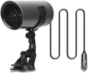 Fresh Fab Finds 24V 150W Car Heater & Cooling Fan 2-in-1 Demister w/ 4.92ft Cord - Black - 24V
