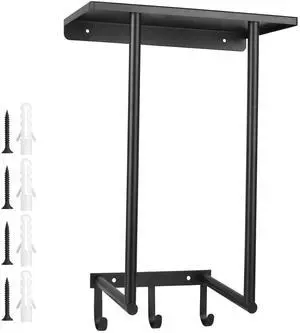 Fresh Fab Finds Wall Mounted Towel Rack for Rolled Towels Organizer Shelf for Bath & Hand Towels - Black - One size Fresh Fab Finds Wall Mounted Towel Rack for Rolled Towels Organizer Shelf for Bath & Hand Towels - Black - One size