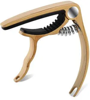 Fresh Fab Finds 3-in-1 Universal Guitar Capo Zinc Alloy for Acoustic, Electric, Ukulele - Light Wood - One size Fresh Fab Finds 3-in-1 Universal Guitar Capo Zinc Alloy for Acoustic, Electric, Ukulele - Light Wood - One size