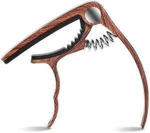Fresh Fab Finds 3-in-1 Universal Guitar Capo Zinc Alloy for Acoustic, Electric, Ukulele - Dark Wood - One size Fresh Fab Finds 3-in-1 Universal Guitar Capo Zinc Alloy for Acoustic, Electric, Ukulele - Dark Wood - One size