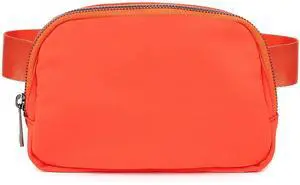 Fresh Fab Finds Unisex Sport Fanny Pack Waist Belt Chest Bag for Travel, Beach, Concerts - Orange - One size