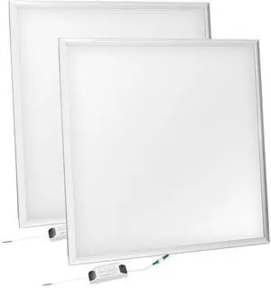 Fresh Fab Finds 2-Pack 48W 2×2FT LED Panel Light 5800LM 7000K Edge-Lit Troffer Ceiling Fixture - White - 2-Pack