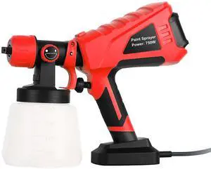 Fresh Fab Finds 750W HVLP Electric Paint Sprayer w/ 3 Patterns & 1000ML Cup for Walls & Fences - Red - One size Fresh Fab Finds 750W HVLP Electric Paint Sprayer w/ 3 Patterns & 1000ML Cup for Walls & Fences - Red - One size