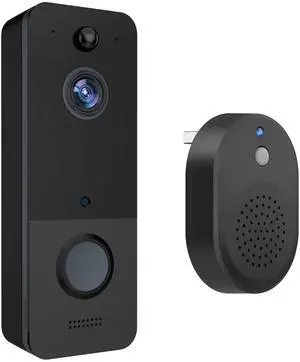 Fresh Fab Finds Wi-Fi Video Doorbell with Night Vision 2-Way Audio Intercom Battery Operated - Black - One size Fresh Fab Finds Wi-Fi Video Doorbell with Night Vision 2-Way Audio Intercom Battery Operated - Black - One size