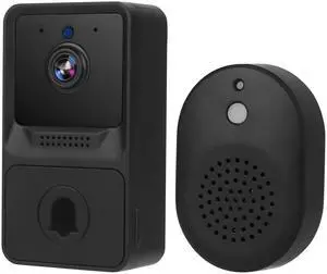 Fresh Fab Finds Smart WiFi Doorbell Chime Camera 2-Way Audio Intercom with Night Vision - Black - One size