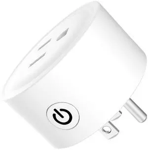 Fresh Fab Finds Wireless Smart Plug with Timer WiFi App & Voice Control Works with Alexa Google - White - One size
