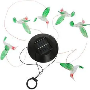 Fresh Fab Finds Solar Hummingbird Wind Chime Lights Color Changing Garden Decor - Green - One size