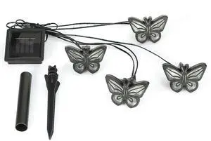 Fresh Fab Finds Solar Butterfly Fairy String Lights IP65 Waterproof Garden Decor - Black - One size Fresh Fab Finds Solar Butterfly Fairy String Lights IP65 Waterproof Garden Decor - Black - One size