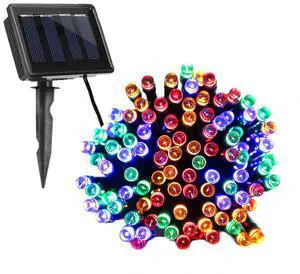 Fresh Fab Finds 12M 100LEDs Solar Fairy String Lights Multicolor Garden Xmas Decor - Multi - One size Fresh Fab Finds 12M 100LEDs Solar Fairy String Lights Multicolor Garden Xmas Decor - Multi - One size