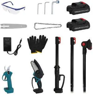 Fresh Fab Finds 4-in-1 Cordless Pruning Shear Pole Chainsaw Brushless with 2 Batteries - Black Fresh Fab Finds 4-in-1 Cordless Pruning Shear Pole Chainsaw Brushless with 2 Batteries - Black