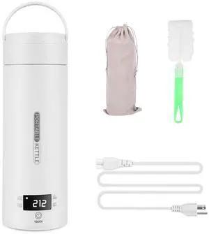 Fresh Fab Finds 17Oz Portable Travel Electric Kettle w/ 4 Temp Modes, Auto-Off, Stainless Steel - White - One size Fresh Fab Finds 17Oz Portable Travel Electric Kettle w/ 4 Temp Modes, Auto-Off, Stainless Steel - White - One size