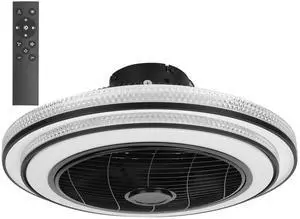 Fresh Fab Finds 20.5in Ceiling Fan w/ 30W LED Light, 3 Speeds, Remote, Timer & APP Control - Black - One size