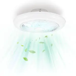 Fresh Fab Finds 17.71in LED Ceiling Fan w/ Light, 6 Speeds, 3 Colors, Remote, Timer & APP Control - White - One size