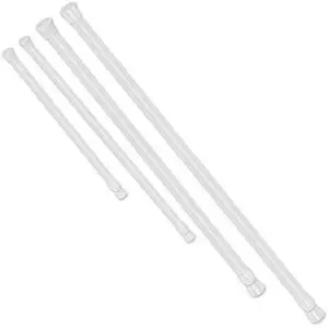 Fresh Fab Finds Tension Curtain Rod Spring Load Adjustable Steel Pole for Bath, Closet, Kitchen - White - 50cm