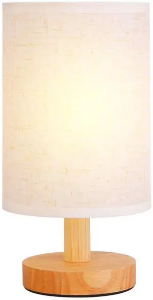 Fresh Fab Finds Bedside Lantern Lamp w/ Warm Light, USB Plug, 32.48in Cord for Nightstand - Wood - One size