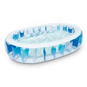 Fresh Fab Finds 90x60x20in Inflatable Pool for Kids w/ Velvet Bottom & Drain Plug for Backyard/Beach - Multi - One size