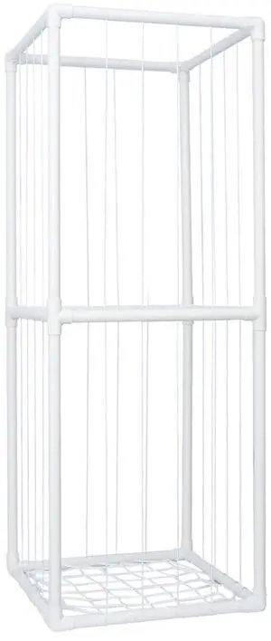 Fresh Fab Finds Stuffed Animal Storage Cage w/ Elastic Bands, Standing Plush Organizer for Kids - White - One size Fresh Fab Finds Stuffed Animal Storage Cage w/ Elastic Bands, Standing Plush Organizer for Kids - White - One size