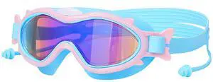 Fresh Fab Finds Kids Swim Goggles w/ Ear Plugs UV Anti-Fog - Pink - One size