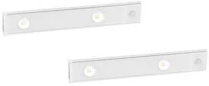 Fresh Fab Finds 2Pk Rechargeable Motion LED Cabinet Light 3 Colors - Silver - 20 cm