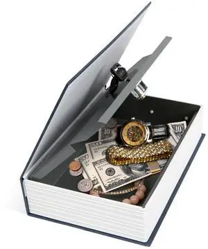 Fresh Fab Finds Dictionary Safe Metal Lock Box w/ Key & Storage - Blue - One size Fresh Fab Finds Dictionary Safe Metal Lock Box w/ Key & Storage - Blue - One size