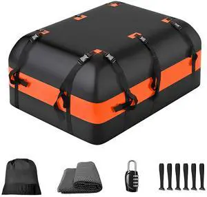 Fresh Fab Finds 16 Cu Ft Rooftop Cargo Carrier Bag Waterproof w/ Mat - Black - One size Fresh Fab Finds 16 Cu Ft Rooftop Cargo Carrier Bag Waterproof w/ Mat - Black - One size