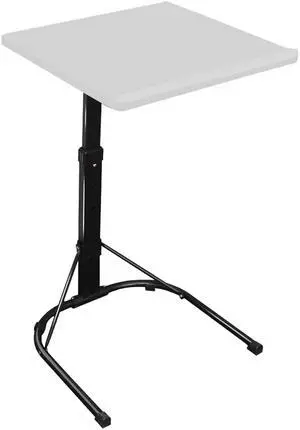 Fresh Fab Finds Folding TV Tray Table w/ 3 Heights & Angles 55LBS - White - One size