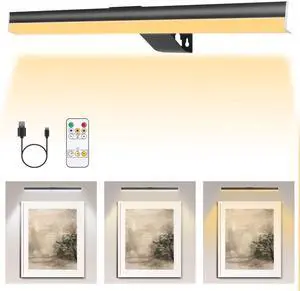 Fresh Fab Finds Wireless Picture Light Dimmable Rechargeable w/ Remote - Black - One size Fresh Fab Finds Wireless Picture Light Dimmable Rechargeable w/ Remote - Black - One size