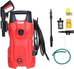 Fresh Fab Finds 3000PSI Electric Pressure Washer w/ Nozzle & Soap Tank - Red - One size