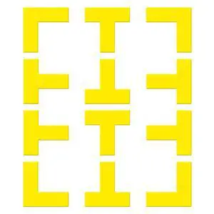 Fresh Fab Finds 12Pc Pickleball Court Marking Kit w/ T & L Shape Silicone Markers, Bag Included - Yellow - One size Fresh Fab Finds 12Pc Pickleball Court Marking Kit w/ T & L Shape Silicone Markers, Bag Included - Yellow - One size