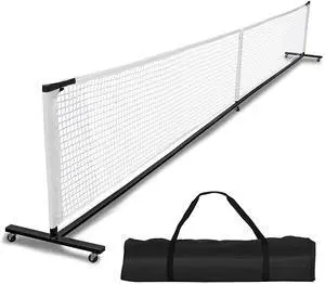Fresh Fab Finds Portable 22ft Pickleball Net System w/ Lockable Wheels & Carrying Bag for Backyard - White - One size Fresh Fab Finds Portable 22ft Pickleball Net System w/ Lockable Wheels & Carrying Bag for Backyard - White - One size